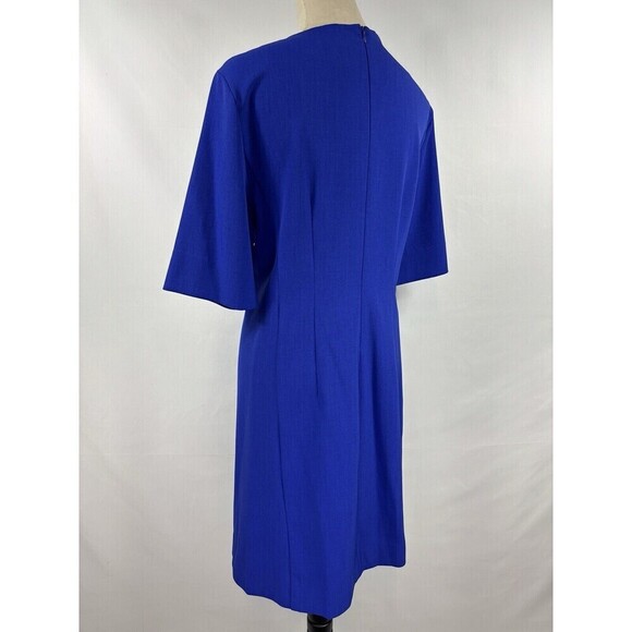 MM Lafleur Emily Dress Bright Indigo Blue + 1  20 Midi Square Neck Short Sleeve - Picture 5 of 12